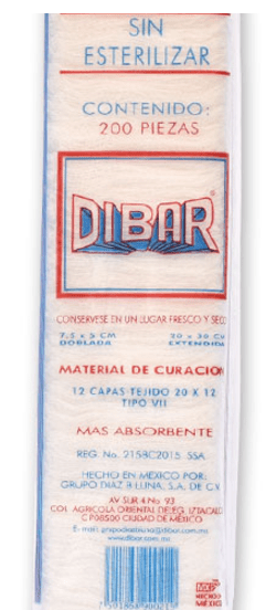 7 sin esterilizar gasa