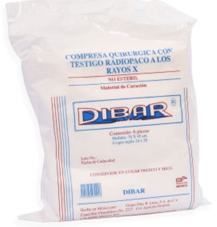 compresa NO esteril