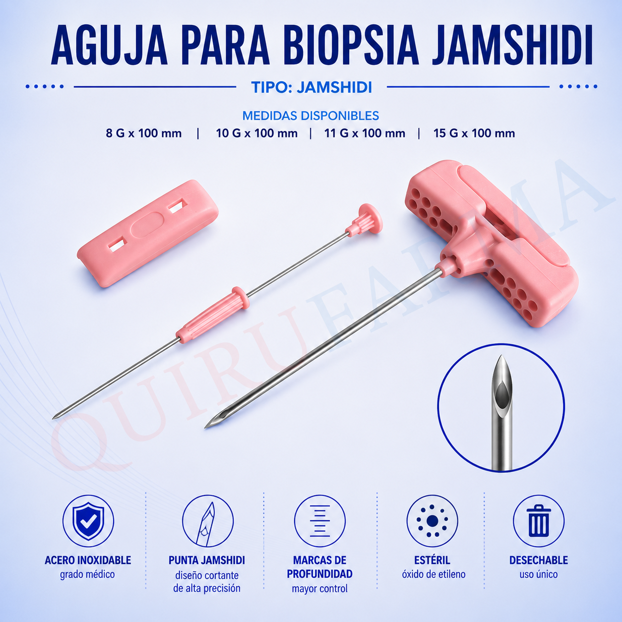 Aguja para Biopsia Ósea Tipo Jamshidi