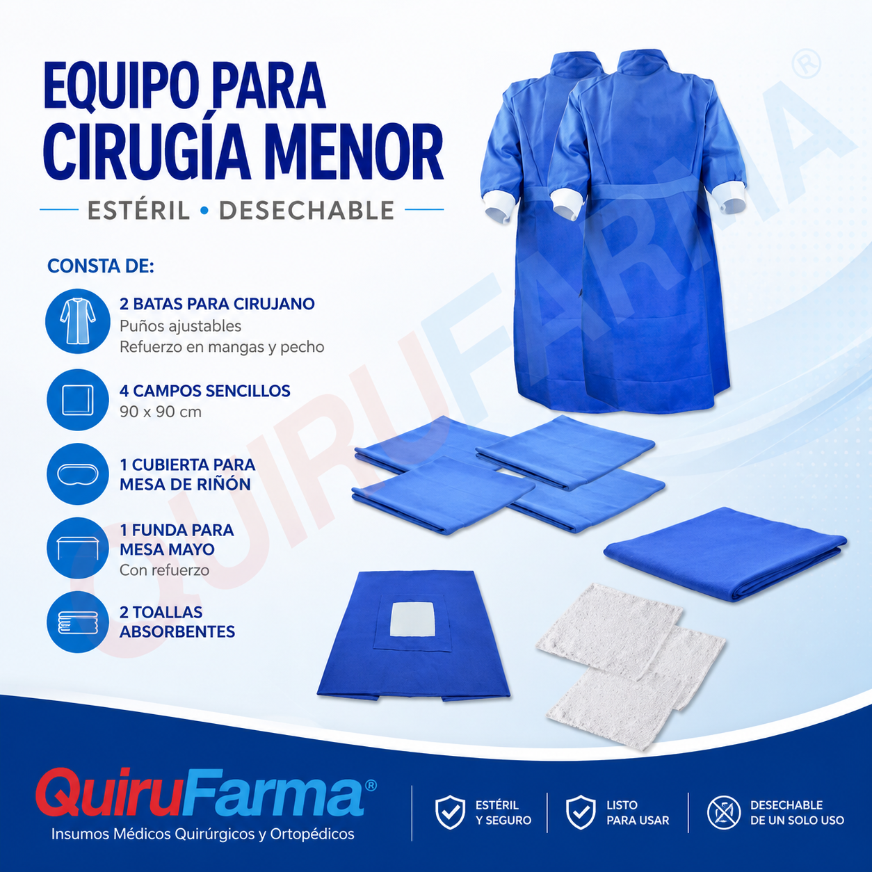 Equipo para Cirugía Menor - Kit Estéril de Alta Protección