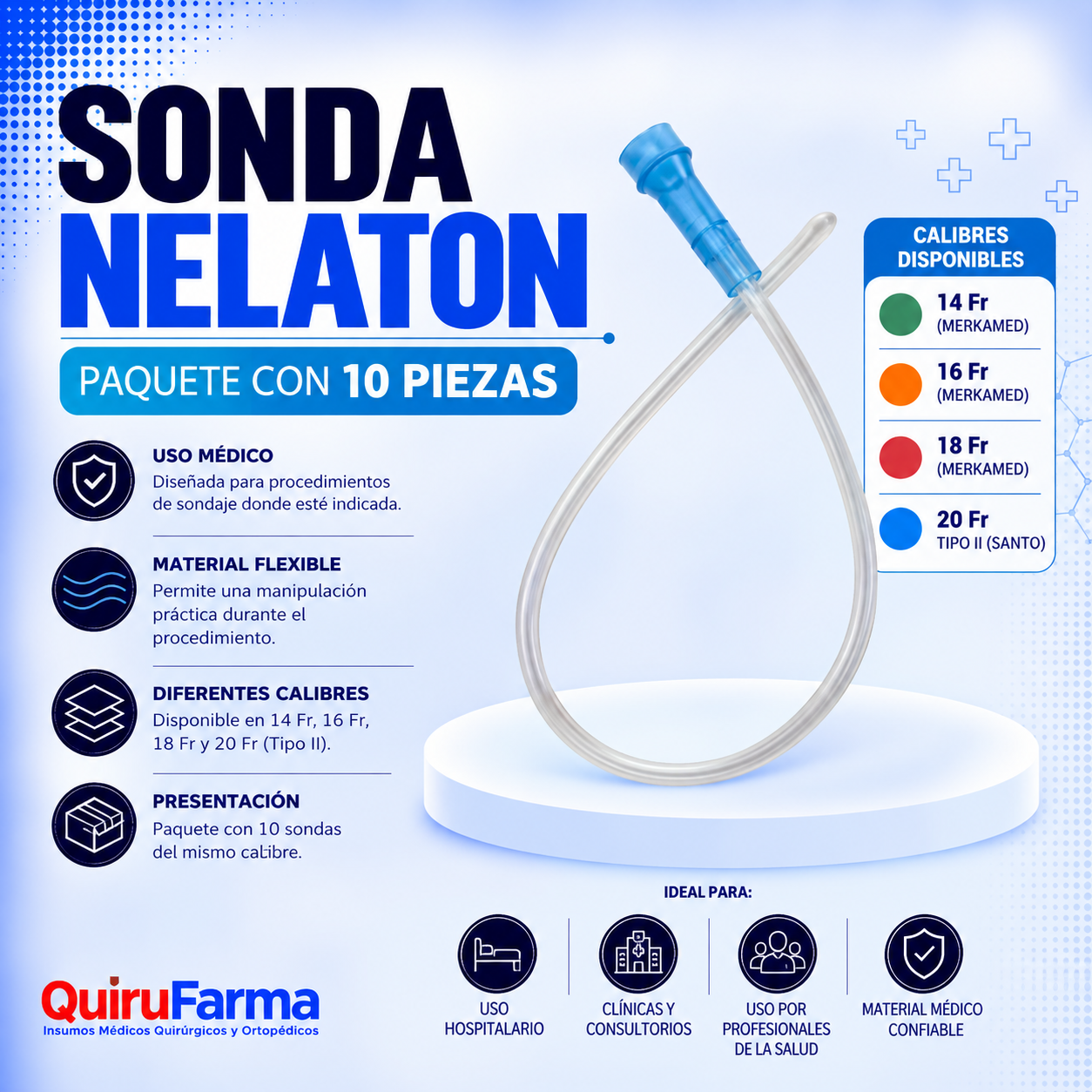 Sonda Nelaton | Paquete con 10 Piezas – Quirufarma