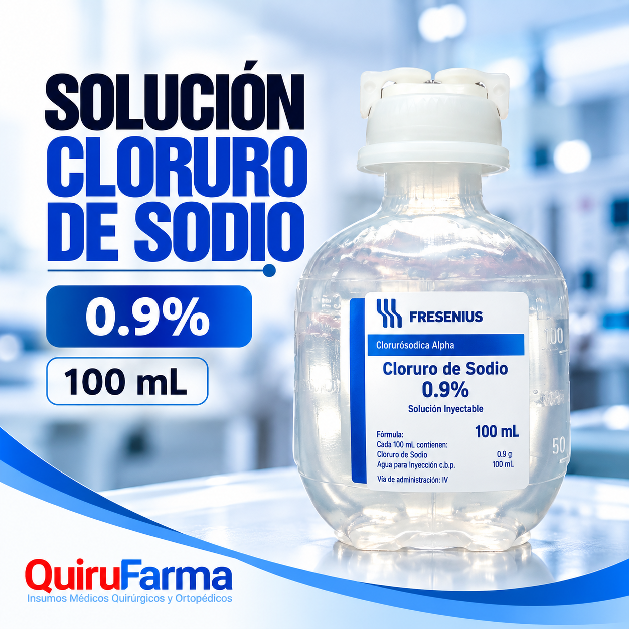 Solución Cloruro de Sodio 0.9% Fresenius 100 ml